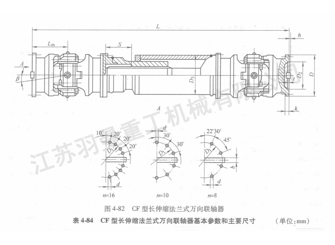 CF型長伸縮法蘭式萬向聯(lián)軸器